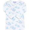 Blue Toile Baby Pajamas - Pajamas - 4