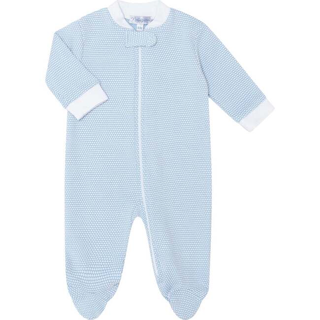 Blue Bubble Zipper Footie
