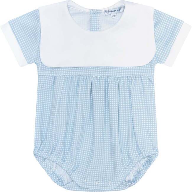 Blue Gingham Baby Bubble - Onesies - 3