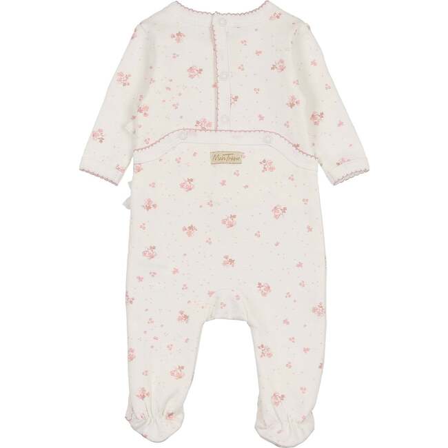 Scattered Blossoms Layette Set Ivory & Blue