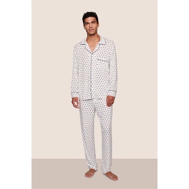 William Printed TENCEL Modal PJ Set, Hanukkah GLOW NOUVEAN NAVY/NY