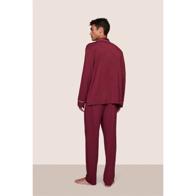 William TENCEL Modal PJ Set, BORDEAUX/IVORY - Pajamas - 2