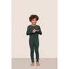 Kids TENCEL Modal Unisex Long PJ Set, PINE/IVORY - Pajamas - 1 - thumbnail