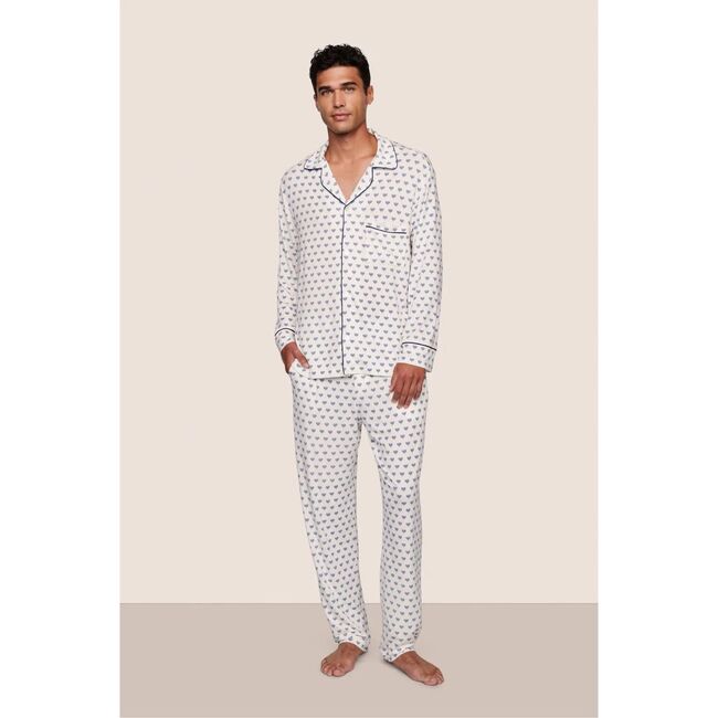 William Printed TENCEL Modal PJ Set, Hanukkah GLOW NOUVEAN NAVY/NY - Pajamas - 2