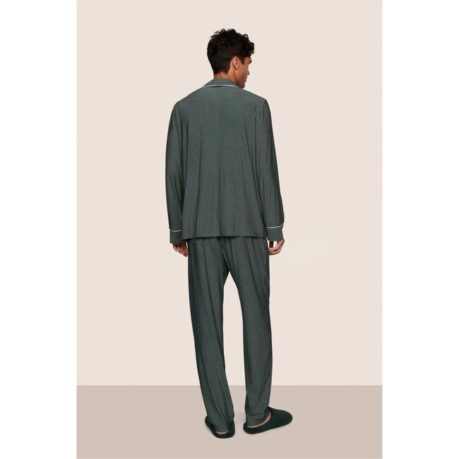 William Printed TENCEL Modal PJ Set, DUO STRIPE PINE/IVORY - Pajamas - 4