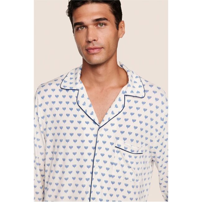 William Printed TENCEL Modal PJ Set, Hanukkah GLOW NOUVEAN NAVY/NY - Pajamas - 3