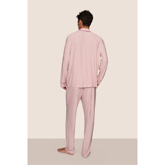 William Printed TENCEL Modal PJ Set, DUO STRIPE HOLLYRED/HOLLYRED - Pajamas - 3