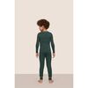 Kids TENCEL Modal Unisex Long PJ Set, PINE/IVORY - Pajamas - 3