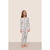 Kids Printed TENCEL Modal Unisex Long PJ Set, SKI CHALET IVORY/PINE - Pajamas - 1 - thumbnail