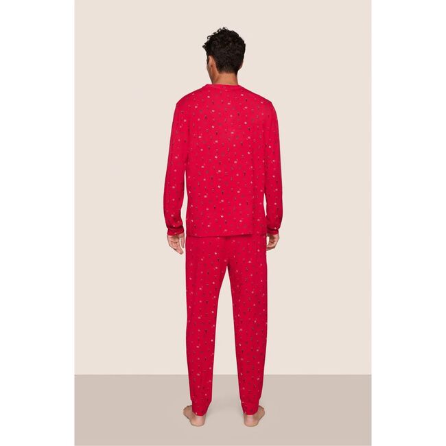 Henry Printed TENCEL Modal Long PJ Set, NUTCRACKER HOLLY RED - Pajamas - 3