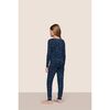 Kids Printed TENCEL Modal Unisex Long PJ Set, FOREST PINE NAVY/IVORY - Pajamas - 3