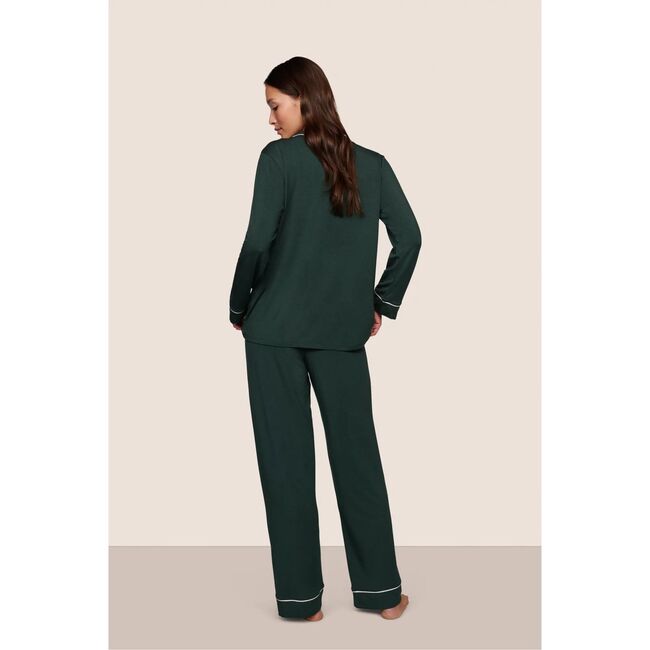 Gisele TENCEL Modal Long PJ Set, PINE/IVORY - Pajamas - 2