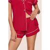Gisele TENCEL Modal Shortie PJ Set, HOLLY RED/IVORY - Pajamas - 3