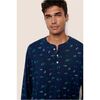 Henry Printed TENCEL Modal Long PJ Set, FOREST PINE NAVY - Pajamas - 3