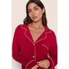 Gisele TENCEL Modal Long PJ Set, HOLLY RED/IVORY - Pajamas - 2