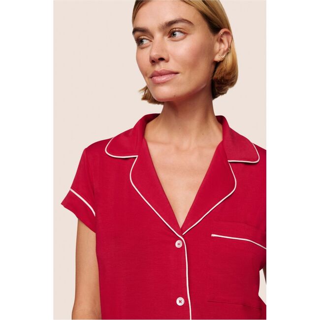 Gisele TENCEL Modal Shortie PJ Set, HOLLY RED/IVORY - Pajamas - 4