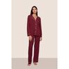 Gisele TENCEL Modal Long PJ Set, BORDEAUX/IVORY - Pajamas - 1 - thumbnail