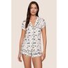 Gisele Printed TENCEL Modal Shortie PJ Set, SKI CHALET IVORY/PINE - Pajamas - 1 - thumbnail