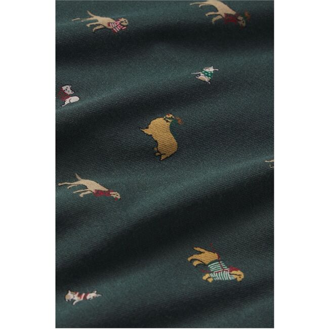 Gisele Printed TENCEL Modal Long PJ Set, HOLIDAY DOGS PINE/IVORY - Pajamas - 4