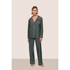 Gisele Printed TENCEL Modal Long PJ Set, DUO STRIPE PINE/IVORY - Pajamas - 1 - thumbnail