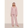Gisele Printed TENCEL Modal Long PJ Set, DUO STRIPE HOLLYRED/HOLLYRED - Pajamas - 1 - thumbnail