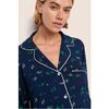 Gisele Printed TENCEL Modal Long PJ Set, FOREST PINE NAVY/IVORY - Pajamas - 3