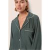 Gisele Printed TENCEL Modal Long PJ Set, DUO STRIPE PINE/IVORY - Pajamas - 3