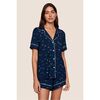 Gisele Printed Relaxed Short PJ Set, FOREST PINE NAVY/IVORY - Pajamas - 1 - thumbnail