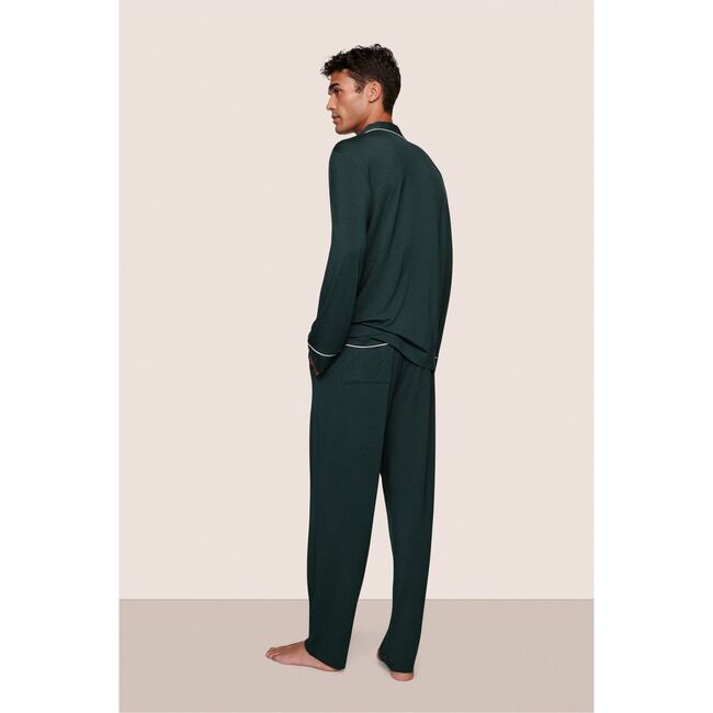 William TENCEL Modal PJ Set, PINE/IVORY - Pajamas - 2