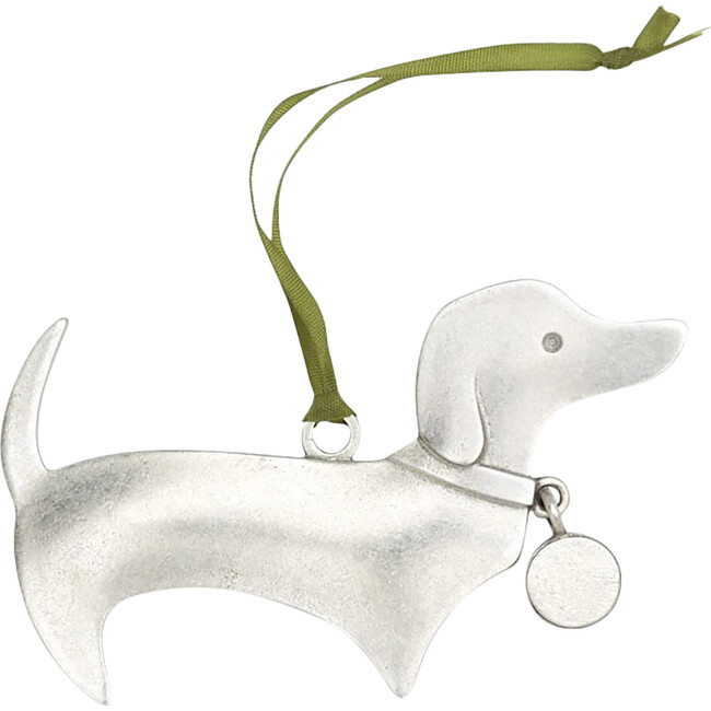 Dachshund Ornament, Pewter