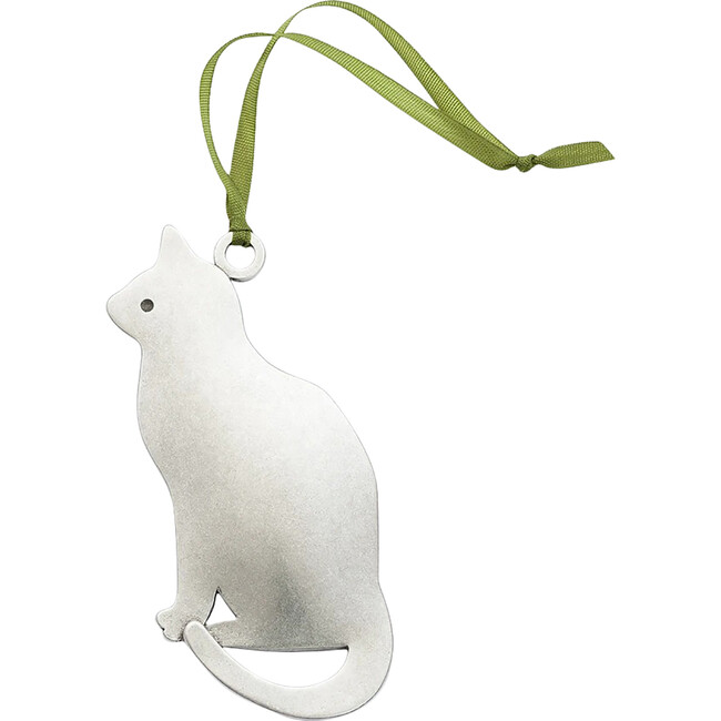 Cat Ornament, Pewter