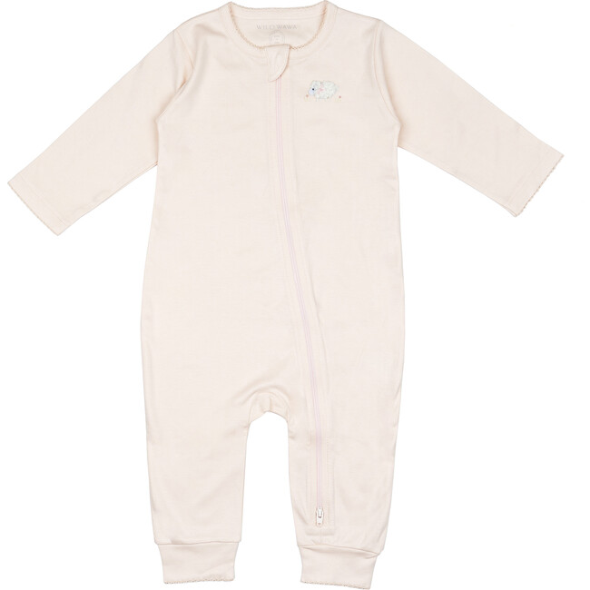 Zip Footless Sleeper, Lamb Pink