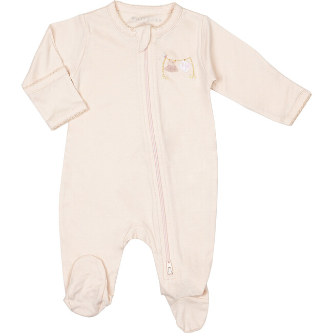 Zip Footed Sleeper, Clothsline Pink