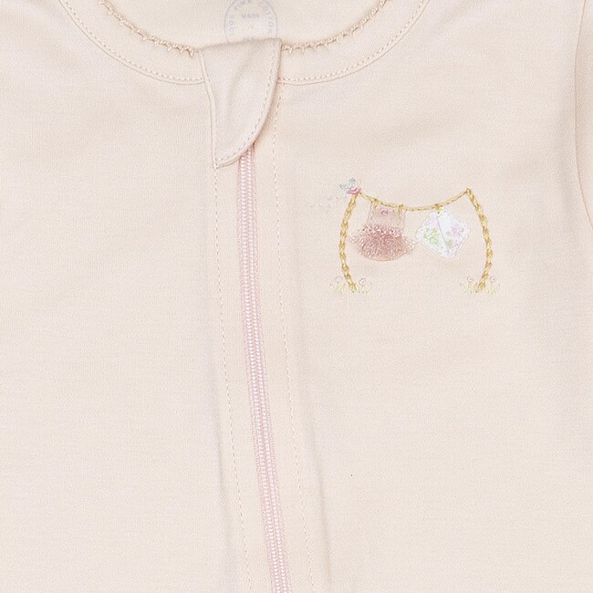 Zip Footless Sleeper, Clothsline Pink - Rompers - 2