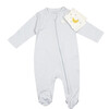 Zip Footed Sleeper, Lamb Blue - Footie Pajamas - 1 - thumbnail