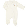 Zip Footed Sleeper, Honey Bear Pearl - Footie Pajamas - 1 - thumbnail