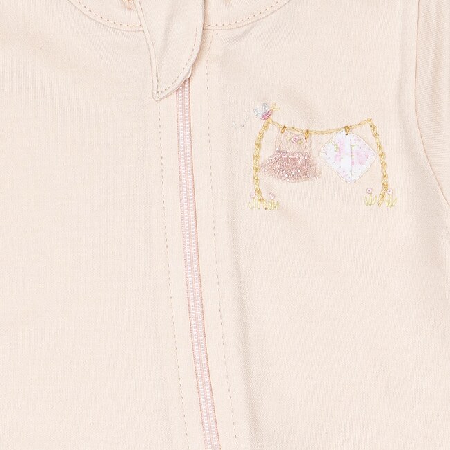 Zip Footed Sleeper, Clothsline Pink - Footie Pajamas - 2