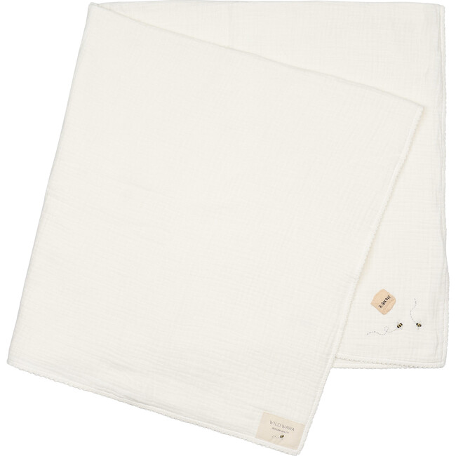 Swaddle w/ Embroidery, Pearl Bees