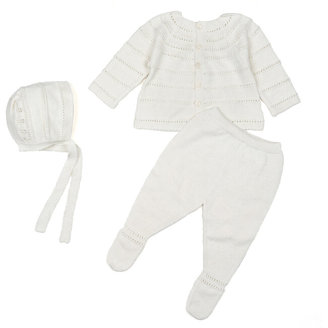 Welcome Baby Knitted Set, Ivory