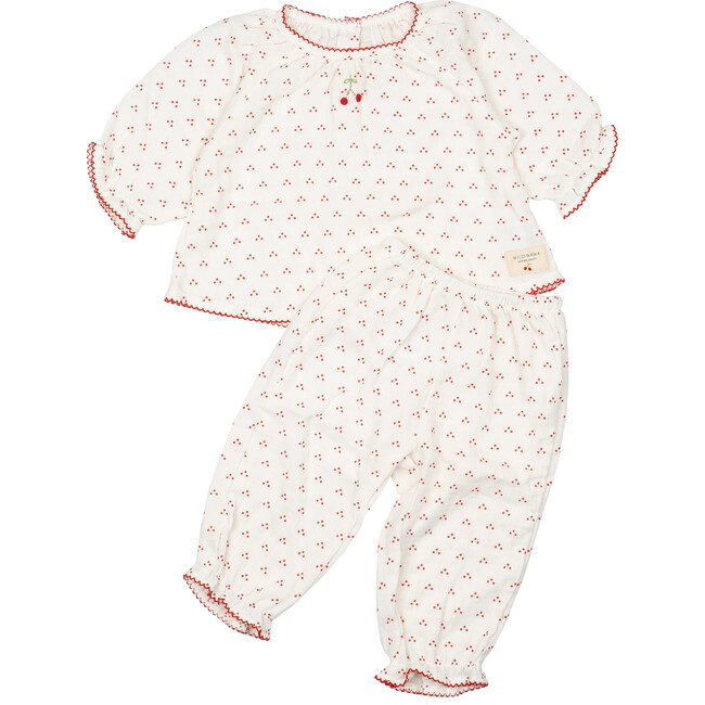 Gauze Two Piece Set, Cherry
