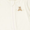 Zip Footed Sleeper, Bear w/ Flowers Pearl - Footie Pajamas - 2