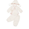 Gauze Three Piece Set, Cherry - Mixed Apparel Set - 1 - thumbnail