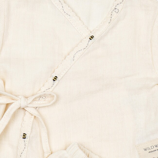 Gauze Three Piece Set, Pearl Bees - Mixed Apparel Set - 2