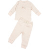 Embroidered Two Piece Set, Clothesline Pink - Mixed Apparel Set - 1 - thumbnail