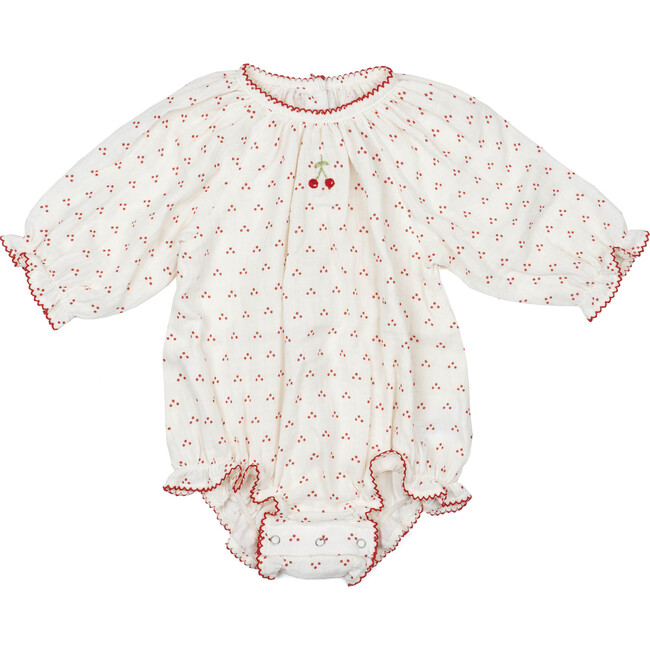 Gauze Romper, Cherry