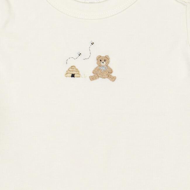 Embroidered Two Piece Set, Honey Bear Pearl - Mixed Apparel Set - 2