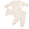 Embroidered Three Piece Set, Lamb Pink - Mixed Apparel Set - 1 - thumbnail