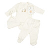Embroidered Three Piece Set, Honey Bear Pearl - Mixed Apparel Set - 1 - thumbnail