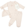 Embroidered Three Piece Set, Clothsline Pink - Mixed Apparel Set - 1 - thumbnail