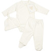 Crochet Trim Three Piece Set, Pearl - Mixed Apparel Set - 1 - thumbnail
